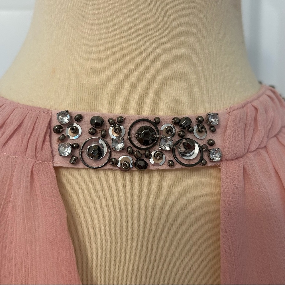 JLO Pink Ombré Jeweled Halter Top - Picture 3 of 5